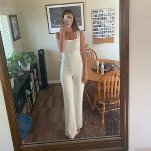 Lulu’s Enticing Endeavors White Jumpsuit